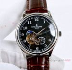 Low Price Patek Philippe Tourbillon Black Dial Watches Men